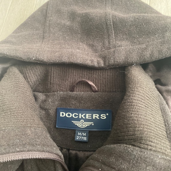 Dockers wool hooded jacket men’s size M, brown - Picture 3 of 5